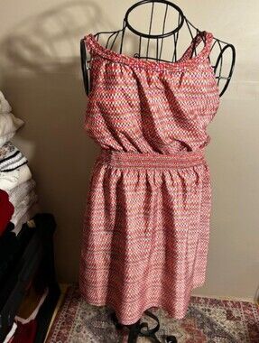 Gap silky light weight dress print womens size medium party dress summer sun